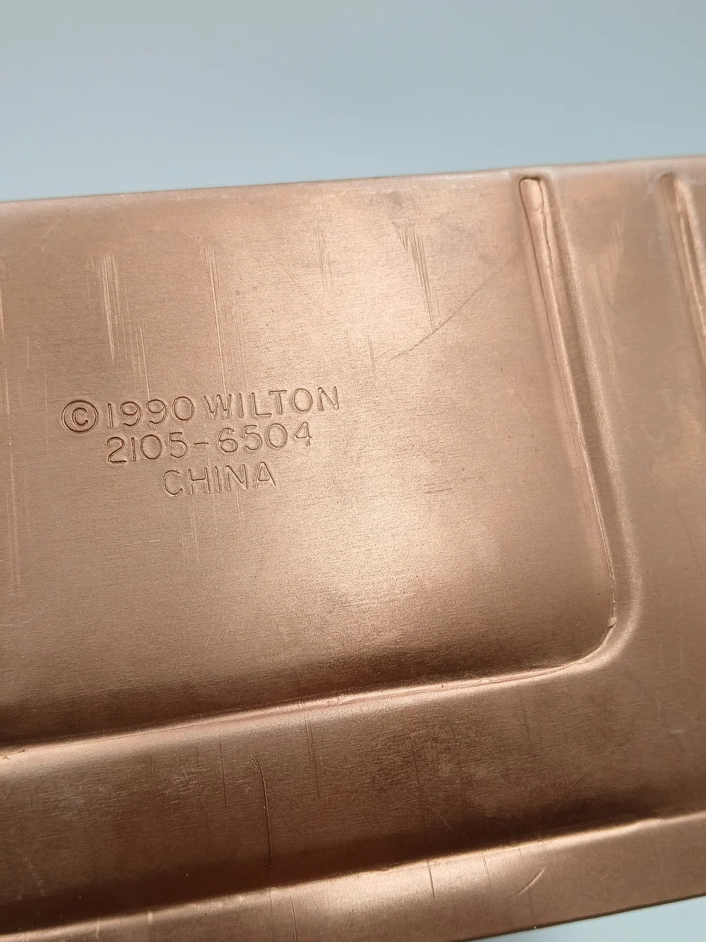 Vntg 1990 Wilton First and Ten 3D Football Cake Pan 2105-6504 Copper Color 12in